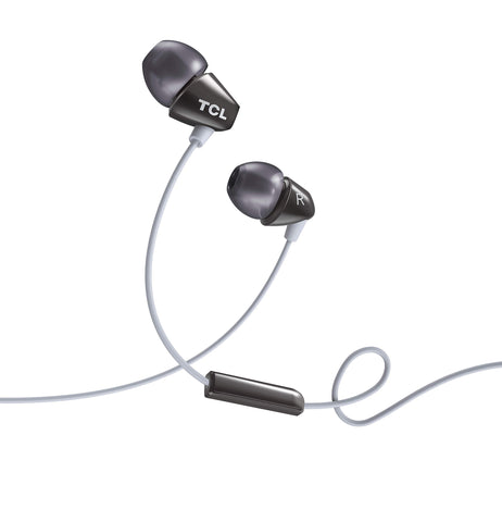TCL SOCL100BK Socl 100 in-Ear Earbuds Wired Headphone with Passive Noise Isolation and Built-in Mic - Phantom Black