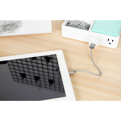 Bostitch Office Konnect Power Hub, Two Outlets Charging Station for Desktop, Shallow Tray Top, White