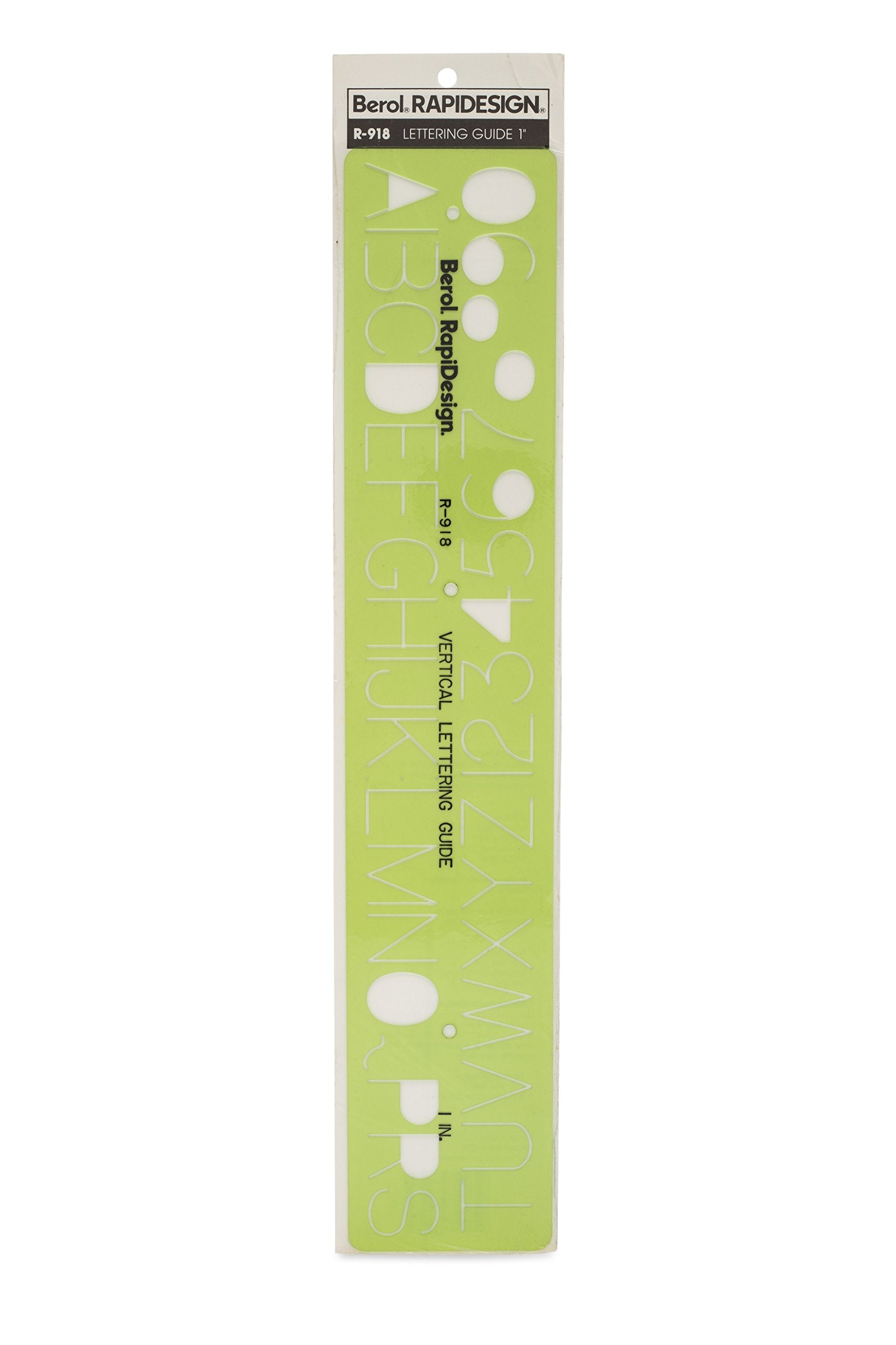 Rapidesign Gothic Vertical Letter and Number Template - 1 Inch Size, 1 Each (R918)