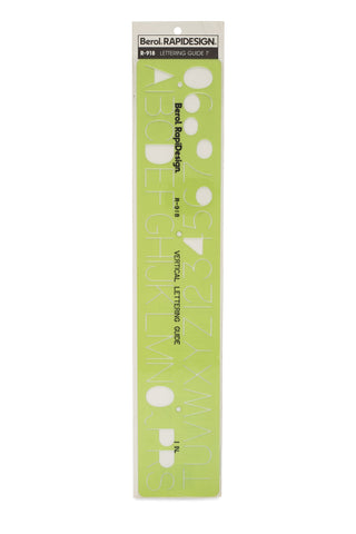 Rapidesign Gothic Vertical Letter and Number Template - 1 Inch Size, 1 Each (R918)