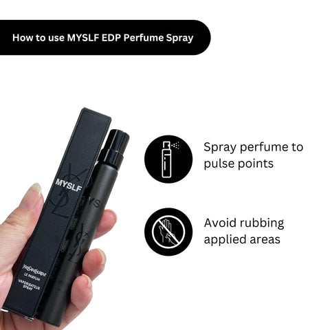Yves Saint Laurent MYSLF Le Parfum for Men – Mini EDP Travel Spray 0.33 oz – Refillable Designer Cologne