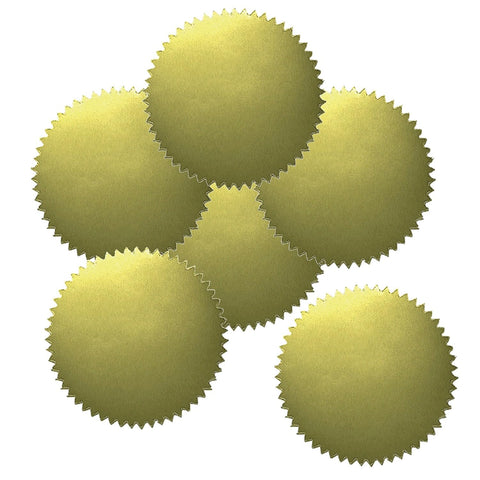 Hayes Blank Gold Foil Pressure Sensitive Sticker, 2 Inches, Pack of 50