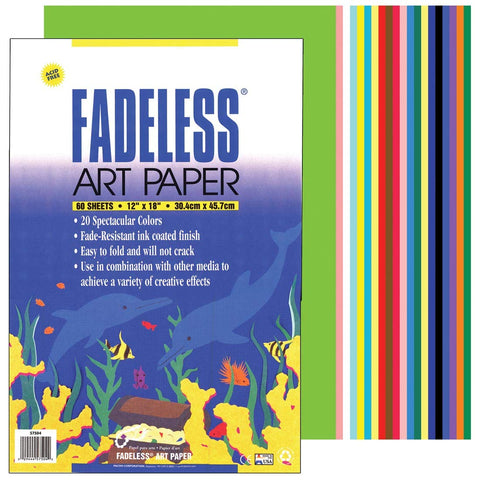 Creativity Street Craft Paper P0057504, 20 Assorted Colors, 12" x 18", 60 Sheets