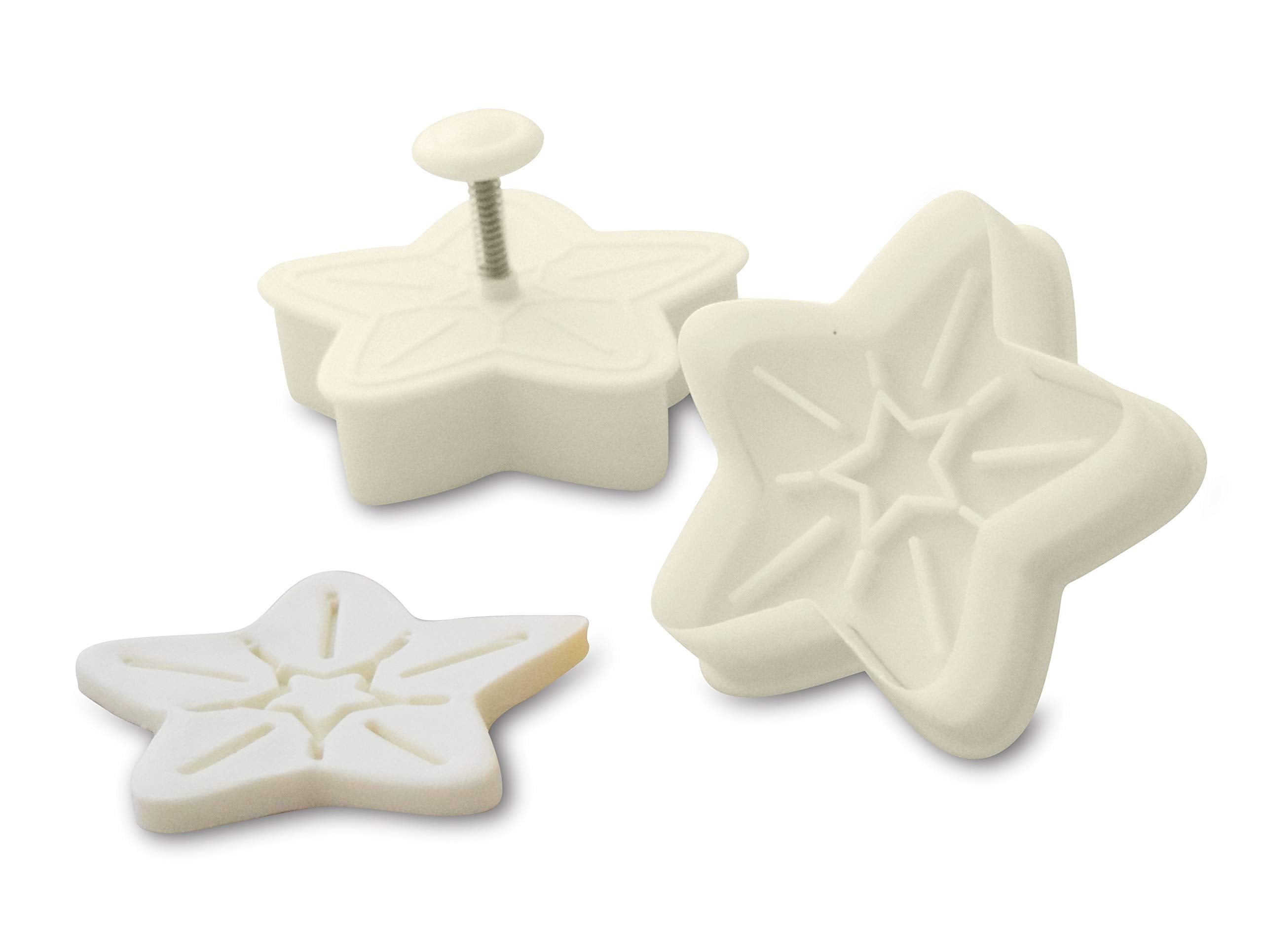 Ateco Fondant and Dough Plunger Cutter and Embosser, 2-Inch, Star
