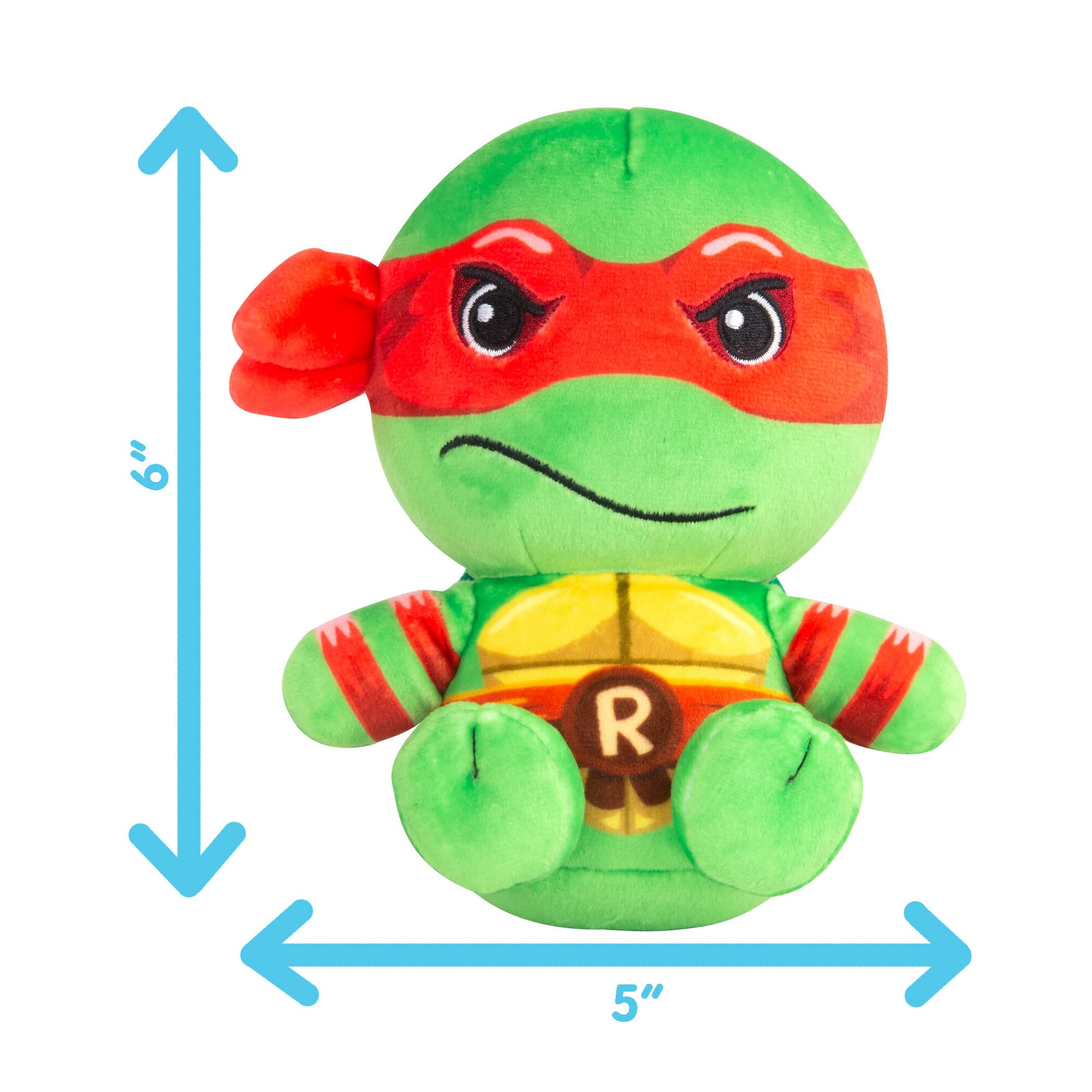 Club Mocchi-Mocchi- Teenage Mutant Ninja Turtles Plush - TMNT Raphael Plushie - Ninja Turtle Stuffed Animal Toys and Room Decor - Plush Collectible TMNT Figures - 6 inch