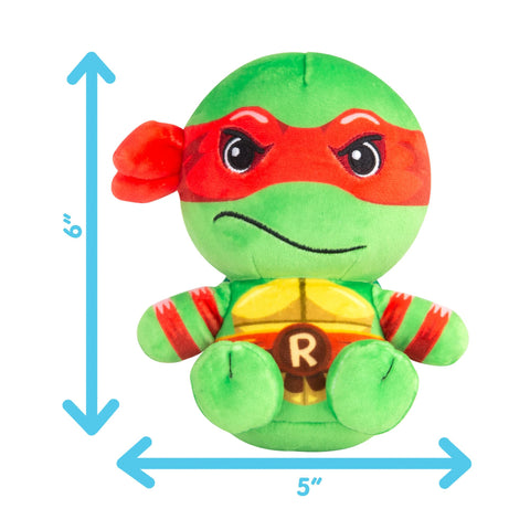 Club Mocchi-Mocchi- Teenage Mutant Ninja Turtles Plush - TMNT Raphael Plushie - Ninja Turtle Stuffed Animal Toys and Room Decor - Plush Collectible TMNT Figures - 6 inch