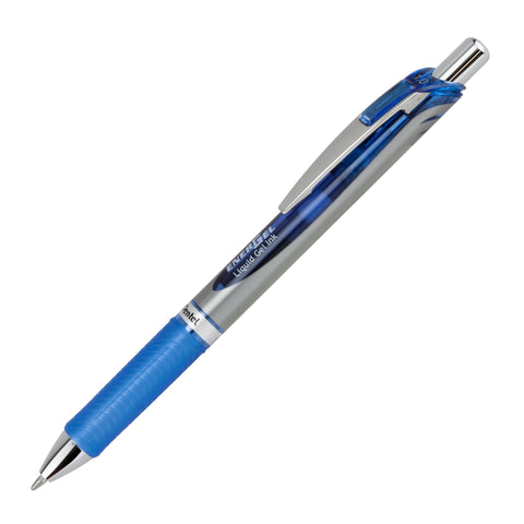 Pentel EnerGel RTX Retractable Liquid Gel Pen, Bold Line, Metal Tip, Blue Ink 3Pk (BL80BP3C)
