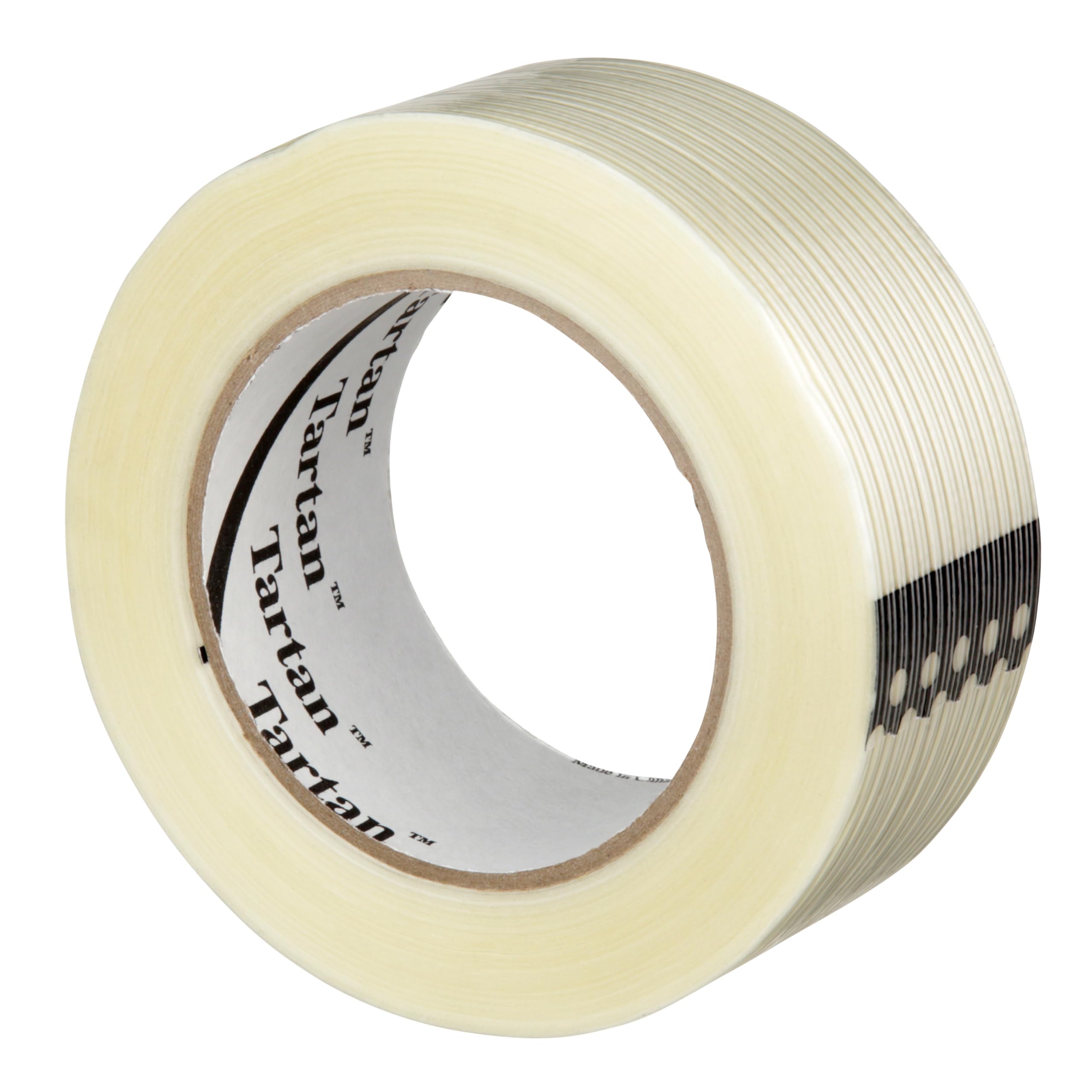 3M 8934 Tartan Filament Tape, Clear, 4 mil, 48 mm x 55 m, Pack of 24