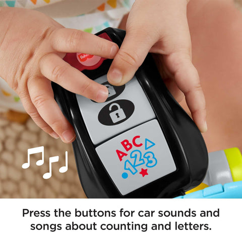 Fisher-Price Baby & Toddler Toy Laugh & Learn Play & Go Keys, Portable Educational Musical Activity for Infants Ages 6+ Months