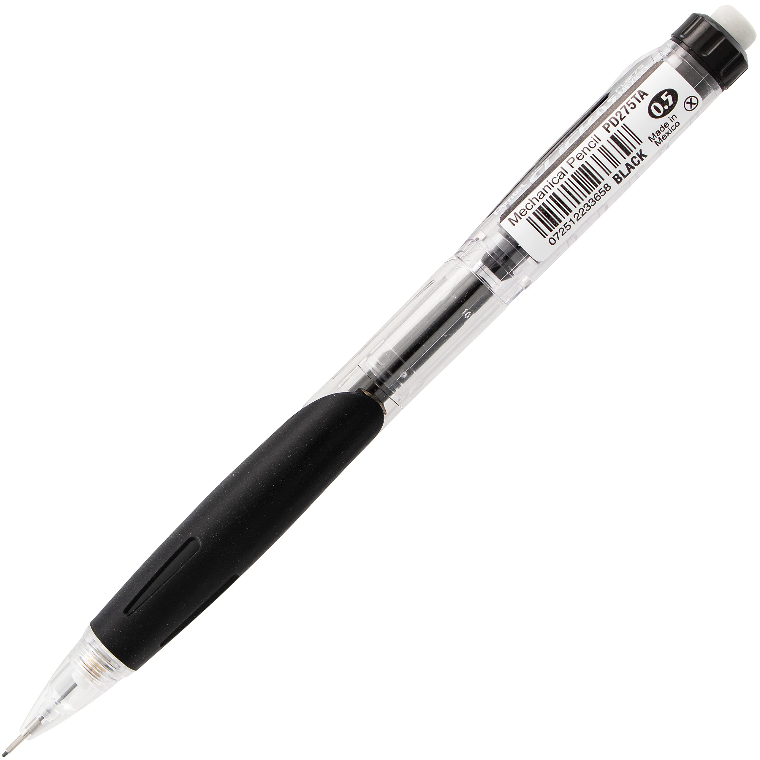 Pentel Twist-Erase Click Mechanical Pencil, (0.5mm), Assorted Barrels, 2 Eraser Refills and Lead, Color May Vary, Pack of 2 (PD275TLEBP2)