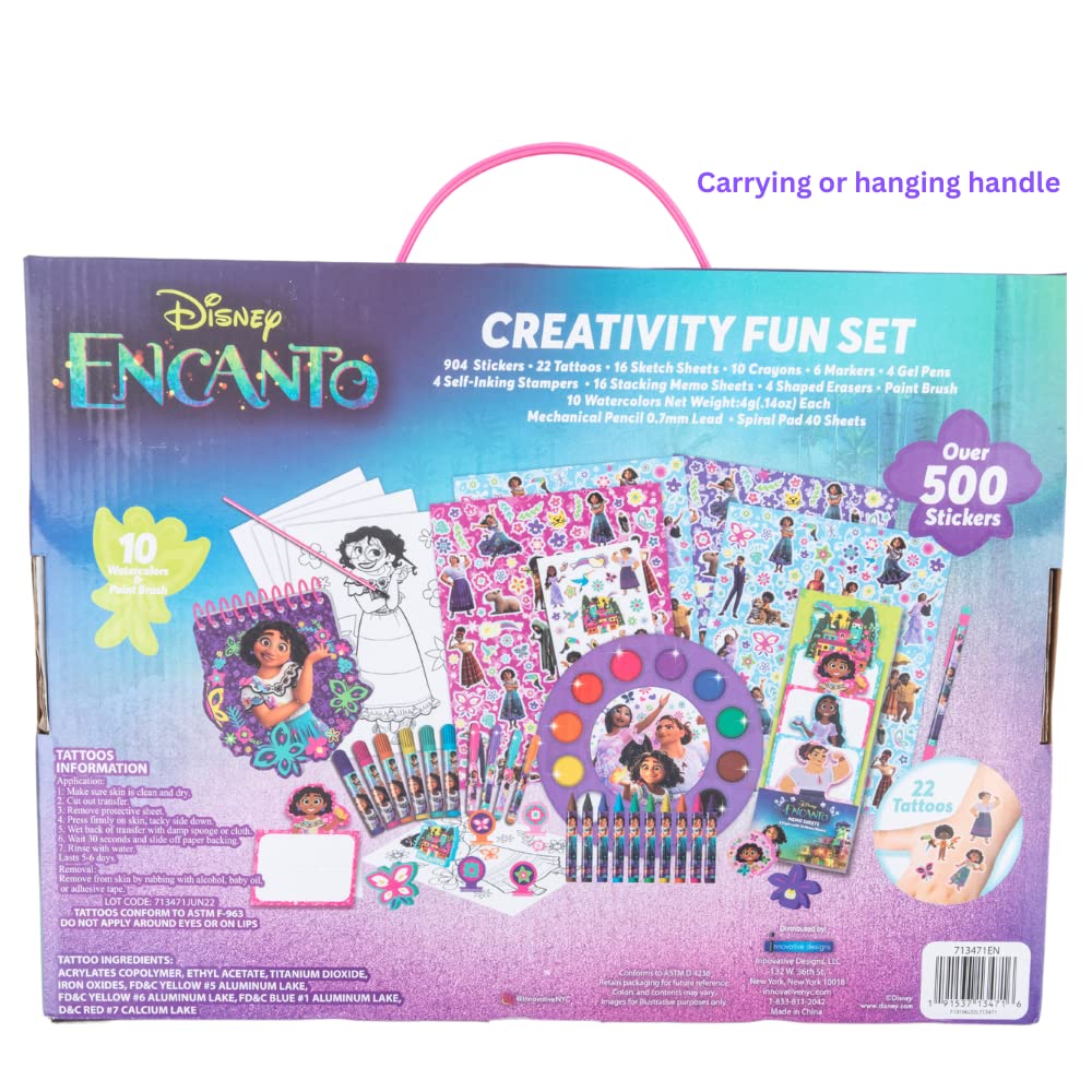 Innovative Designs Disney Encanto Creativity Fun Kids Art Set for Coloring, Painting, and Crafts