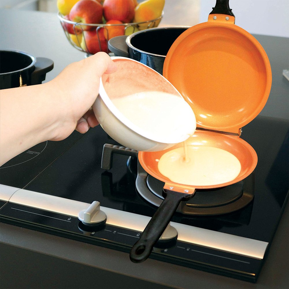 Pancake Copper Pans 8" Non-Stick Flip Pancake Copper Pan
