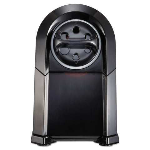 Bostitch Office SuperPro Glow Electric Pencil Sharpener, Heavy Duty Commercial Classroom, Replaceable Cutter Cartridge System, 6-Hole, Silver/Black