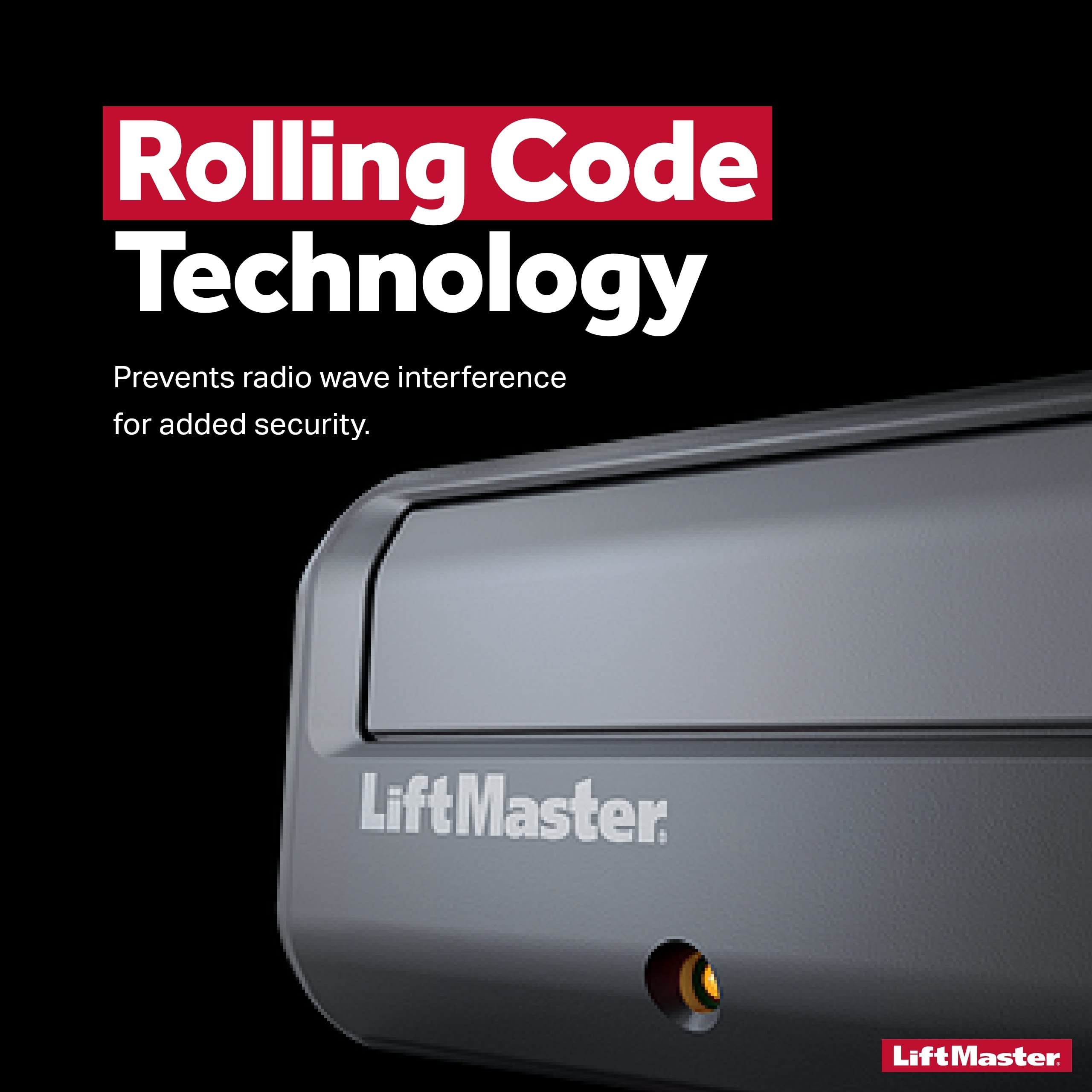 LiftMaster 891LM Security+ 2.0 1-Button Gate Operator Remote Control with Visor Clip - Compatible only with Security+ 2.0 LiftMaster gate openers with Yellow Round Learn Button and Yellow Antenna