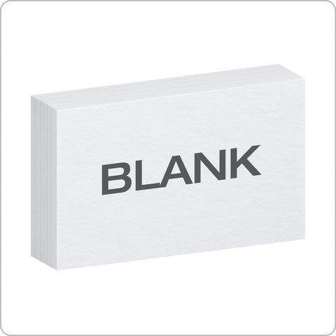Oxford Blank Index Cards, 3" x 5", White, 100 Per Pack (40135)