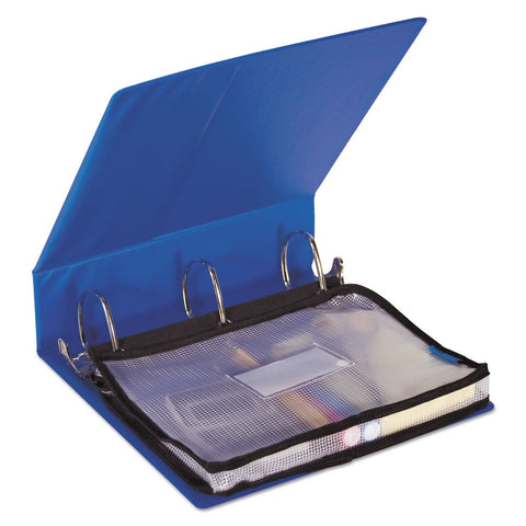 Expanding Zipper Pouch, Clear/Black - 13 in x 11.5 in x 1.25 in