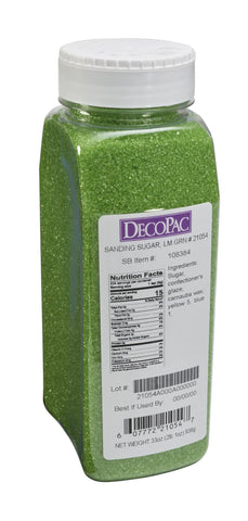 DecoPac Sanding Sugar | Lime Green Edible Sugar Sprinkles | 33oz | Edible Sanding Sugar in Handheld Container | Made In USA | Sugar Sprinkle Mix For Cakes, Cupcakes, Cookies, Extra Large Pack | 33 Ounce - Lime Green