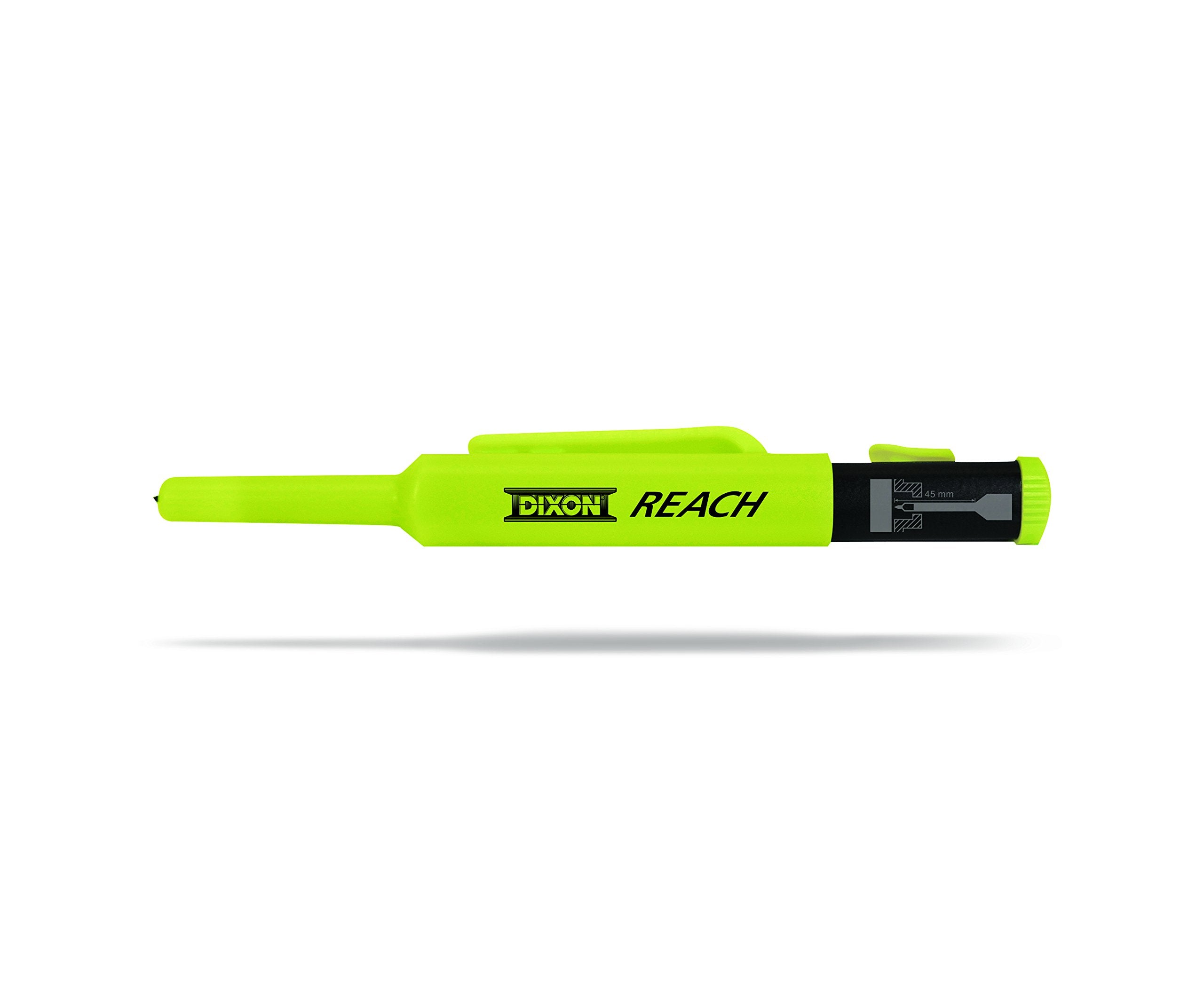 Dixon Industrial REACH- Deep Hole Mechanical Pencil with Lead Refills included, Yellow (14301)