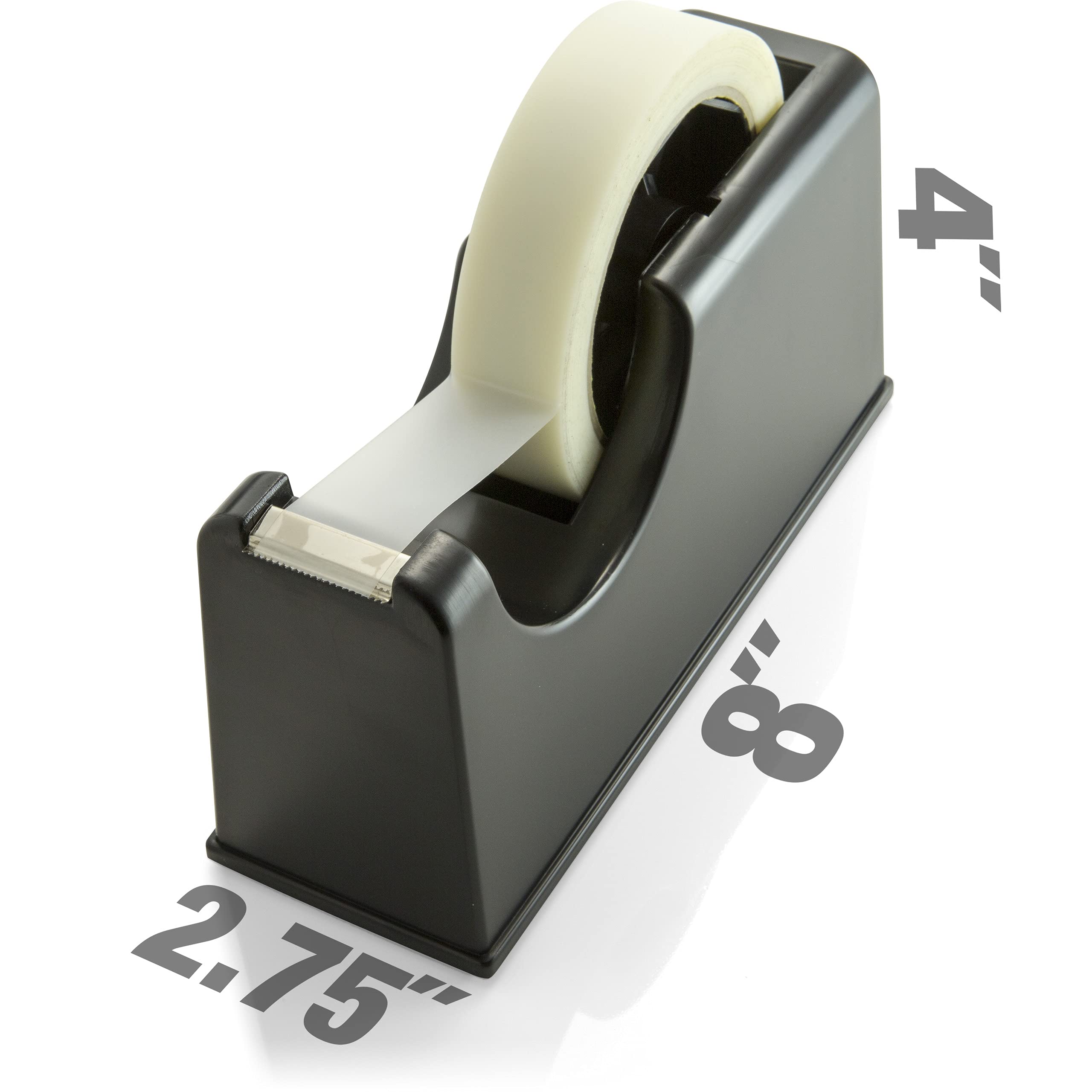 Officemate 2-in-1 Heavy Duty Tape Dispenser 1-Inch and 3-Inch Core, Black (96699)