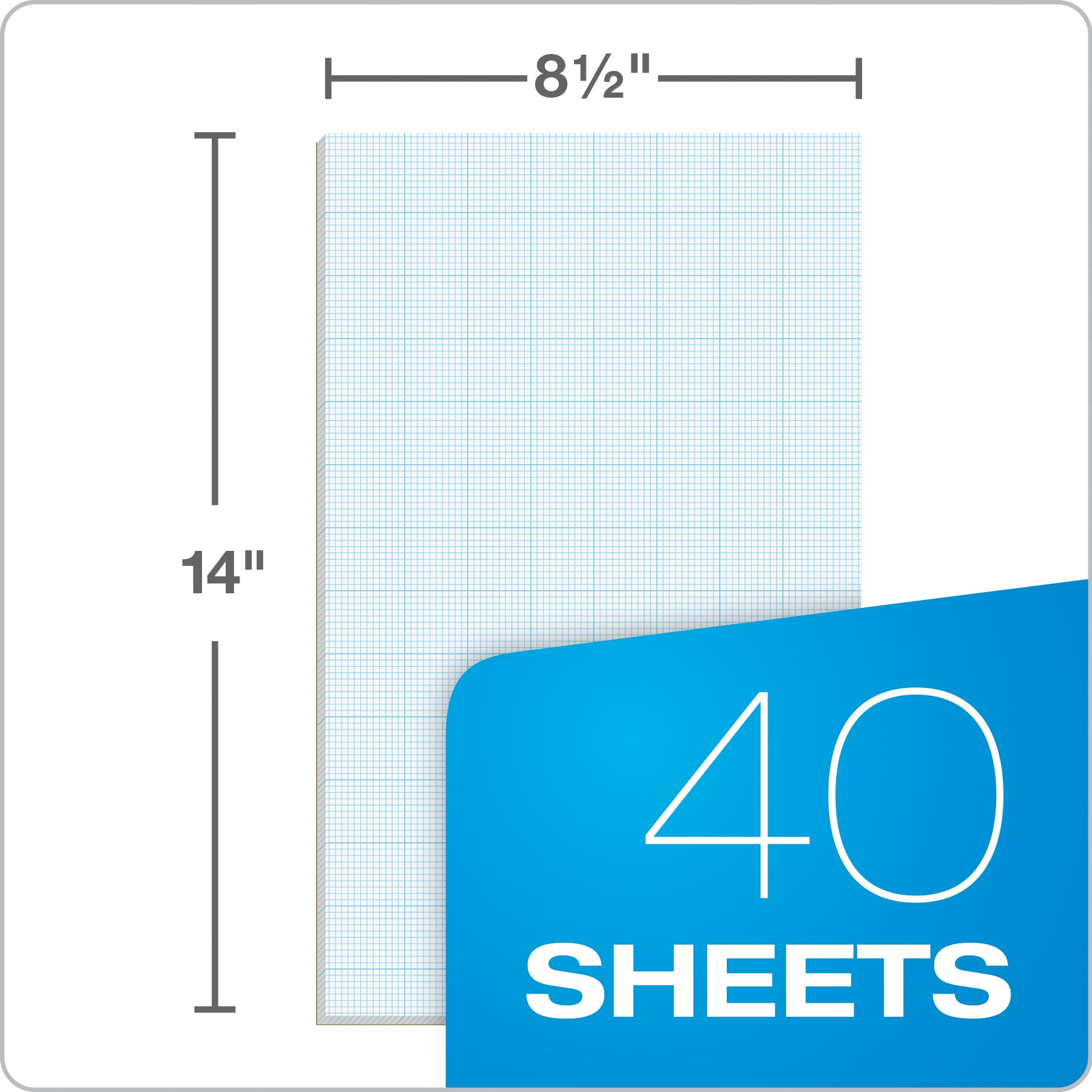 Ampad Evidence Cross-section Legal-Size Quadrille Pad, White (22-028)