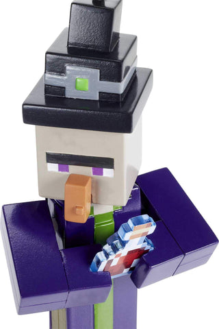 Minecraft Witch 3.25 3.25" scale Video Game Authentic Action Figure with Accessory and Craft-a-block