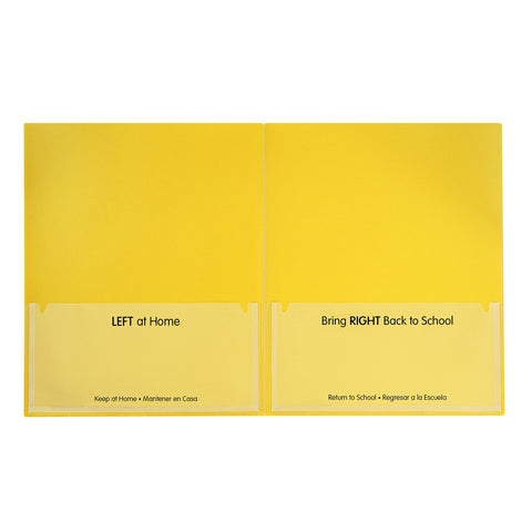 C-Line Classroom Connector School-to-Home Folders, Yellow, 25 per Box (32006)