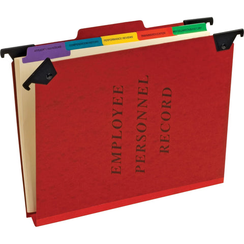 Pendaflex SER2ER Personnel Folders, 1/3 Cut Hanging Top Tab, Letter, Red