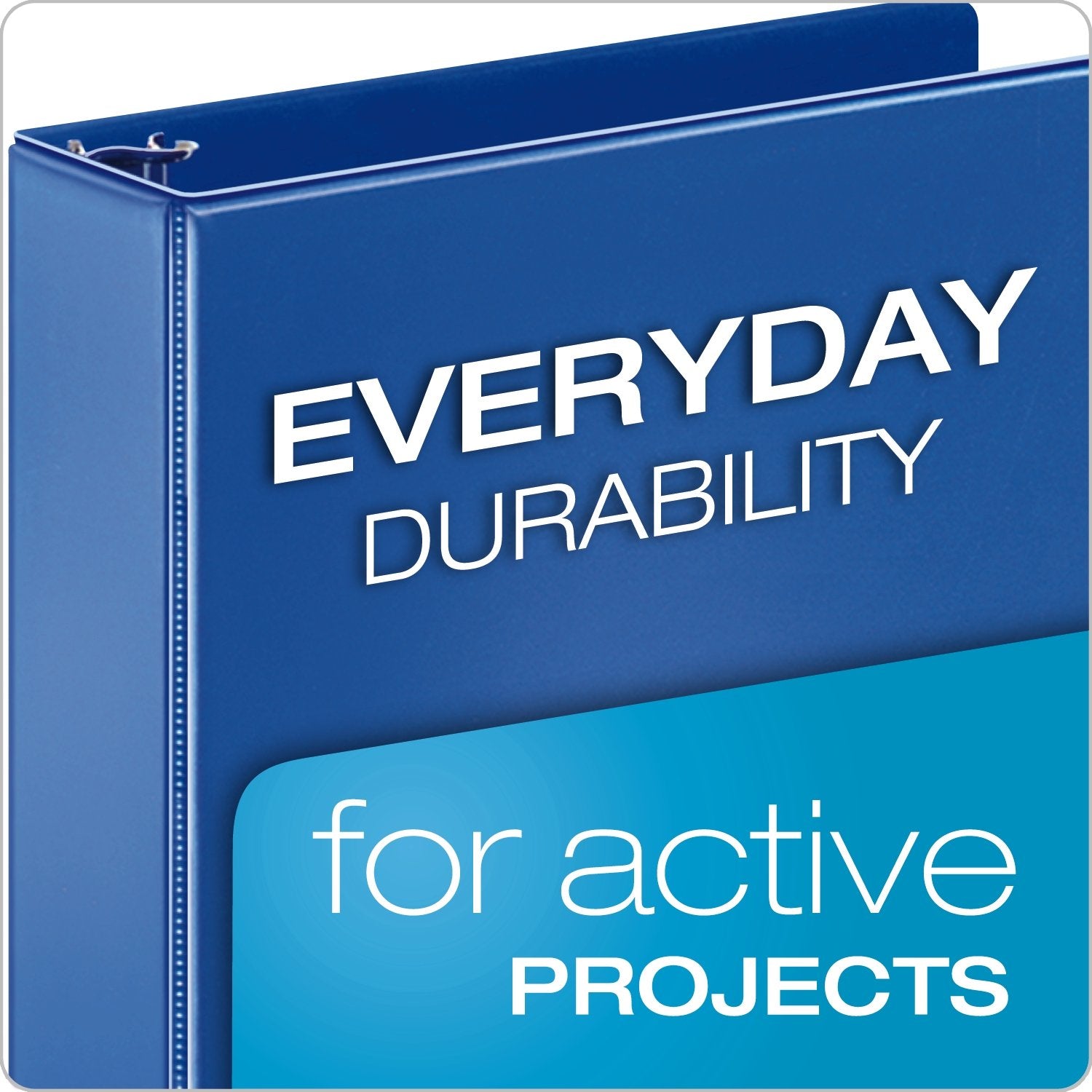 Cardinal Performer Reference Non-Locking Round Ring Binder, 1-Inch, Blue (72712)