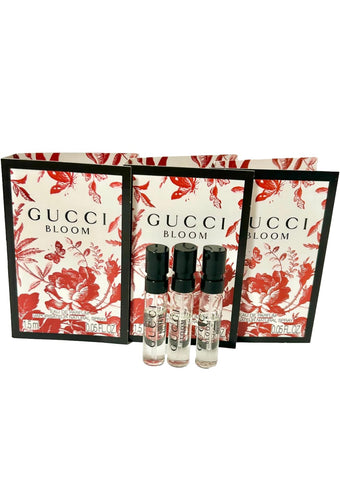 Gucci Bloom Sample Perfume Women EDP Spray 1.5 ml / 0.05 oz - set of 3