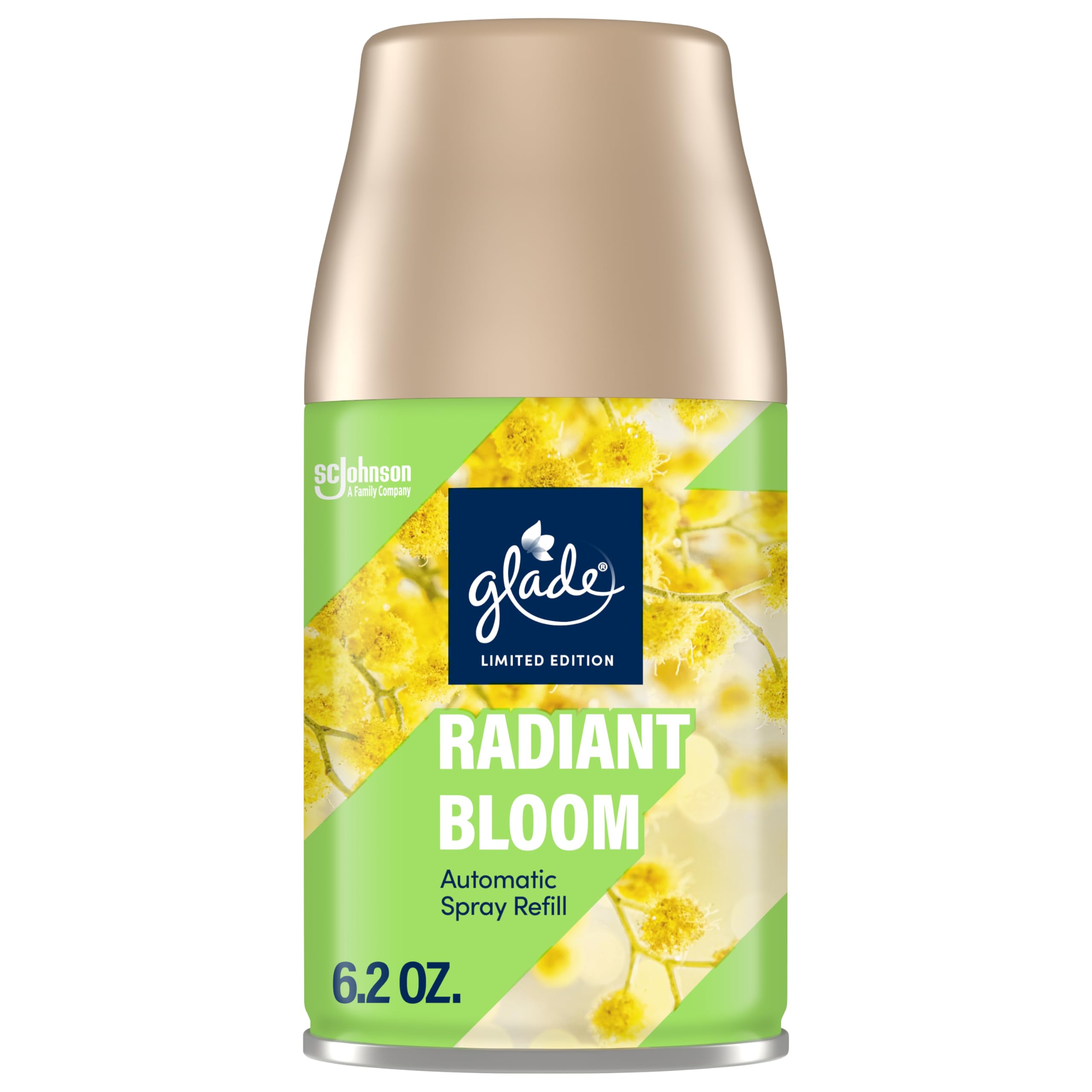 Glade Automatic Spray Refill, Radiant Bloom, Scented Air Freshener for Home and Bathroom, 6.2 Oz