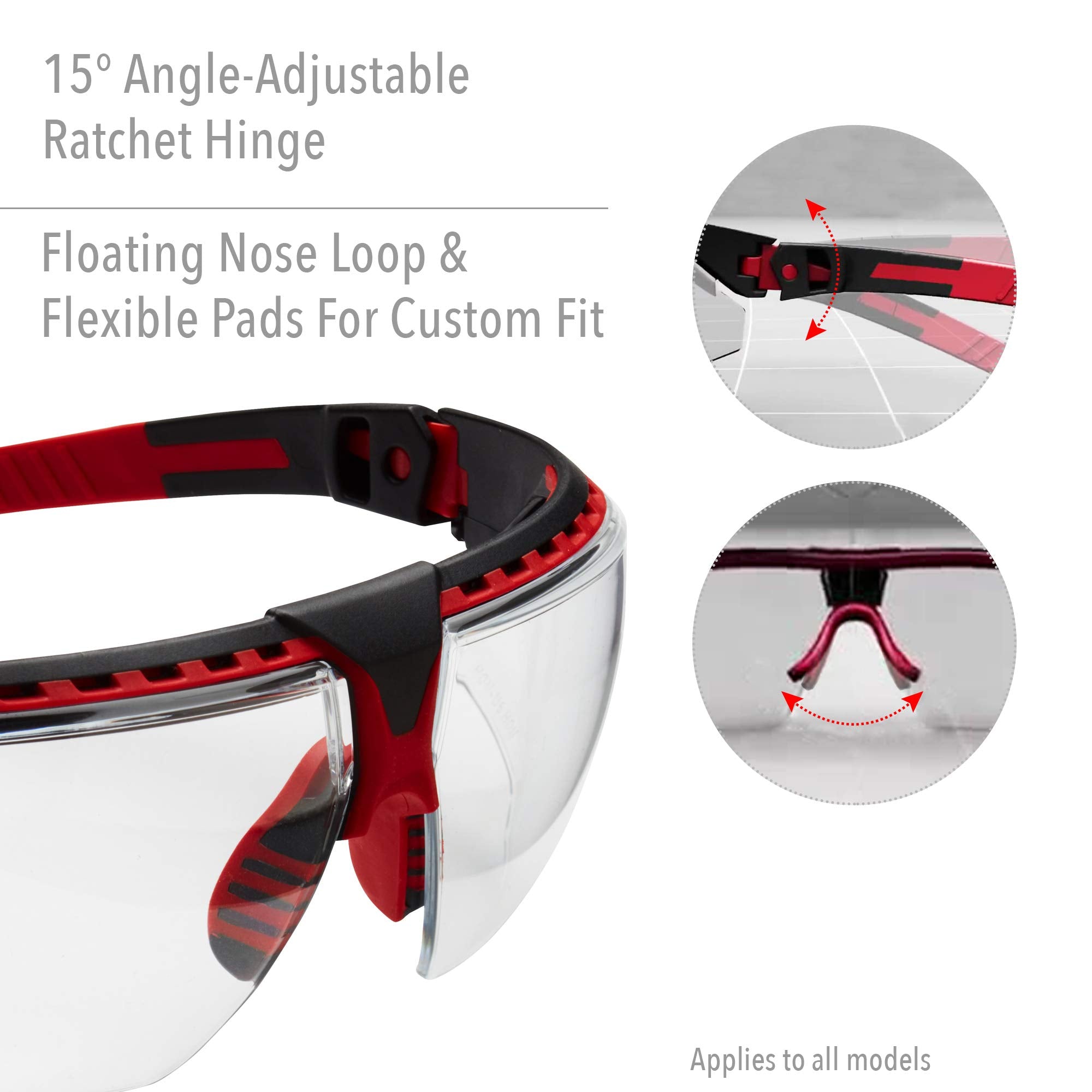 Honeywell Uvex Avatar Safety Glasses, Teal Frame with SCT-Reflect 50 Lens & Anti-Scratch Hardcoat (S2884)