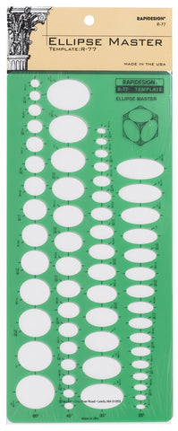 Rapidesign Ellipse Master Template, 1 Each (R77)