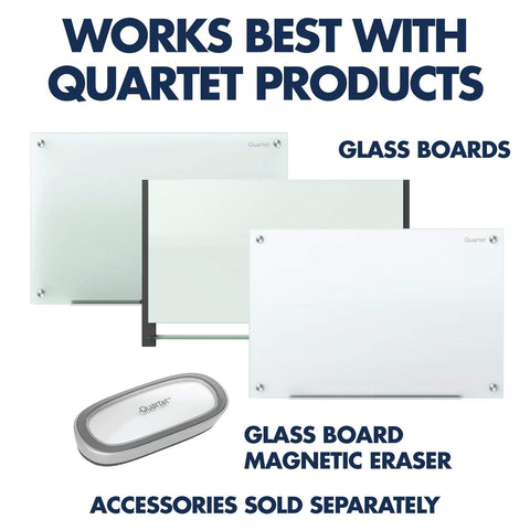Quartet Glass Board Dry Erase Markers, Premium, Bullet Tip, Assorted Colors, 6 Pack (79556)