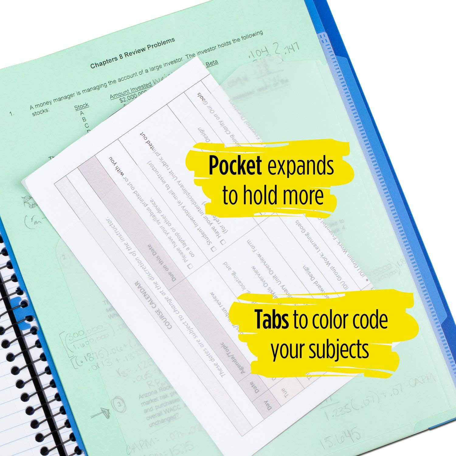 Five Star Advance Spiral Notebook, 1 Subject, College Ruled Paper, 100 Sheets, 11" x 8-1/2", Blue (72886)