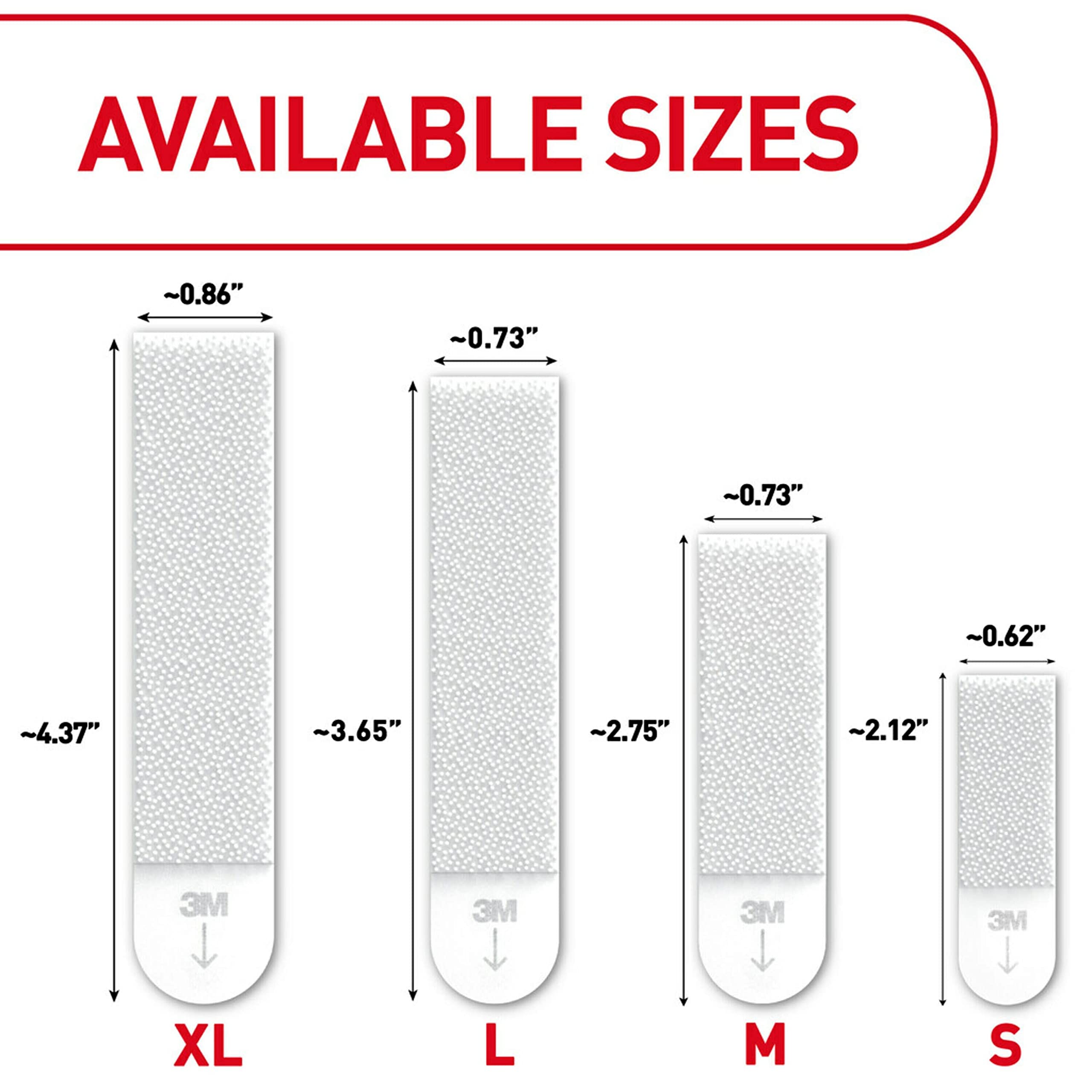 Command Picture & Frame Hanging Strips Heavy Duty, Large, White, Holds 16 lbs, 4-Packs, 6-Pairs/Pack (24 Pairs Total)
