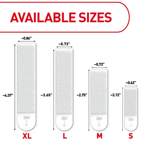 Command Picture & Frame Hanging Strips Heavy Duty, Large, White, Holds 16 lbs, 4-Packs, 6-Pairs/Pack (24 Pairs Total)
