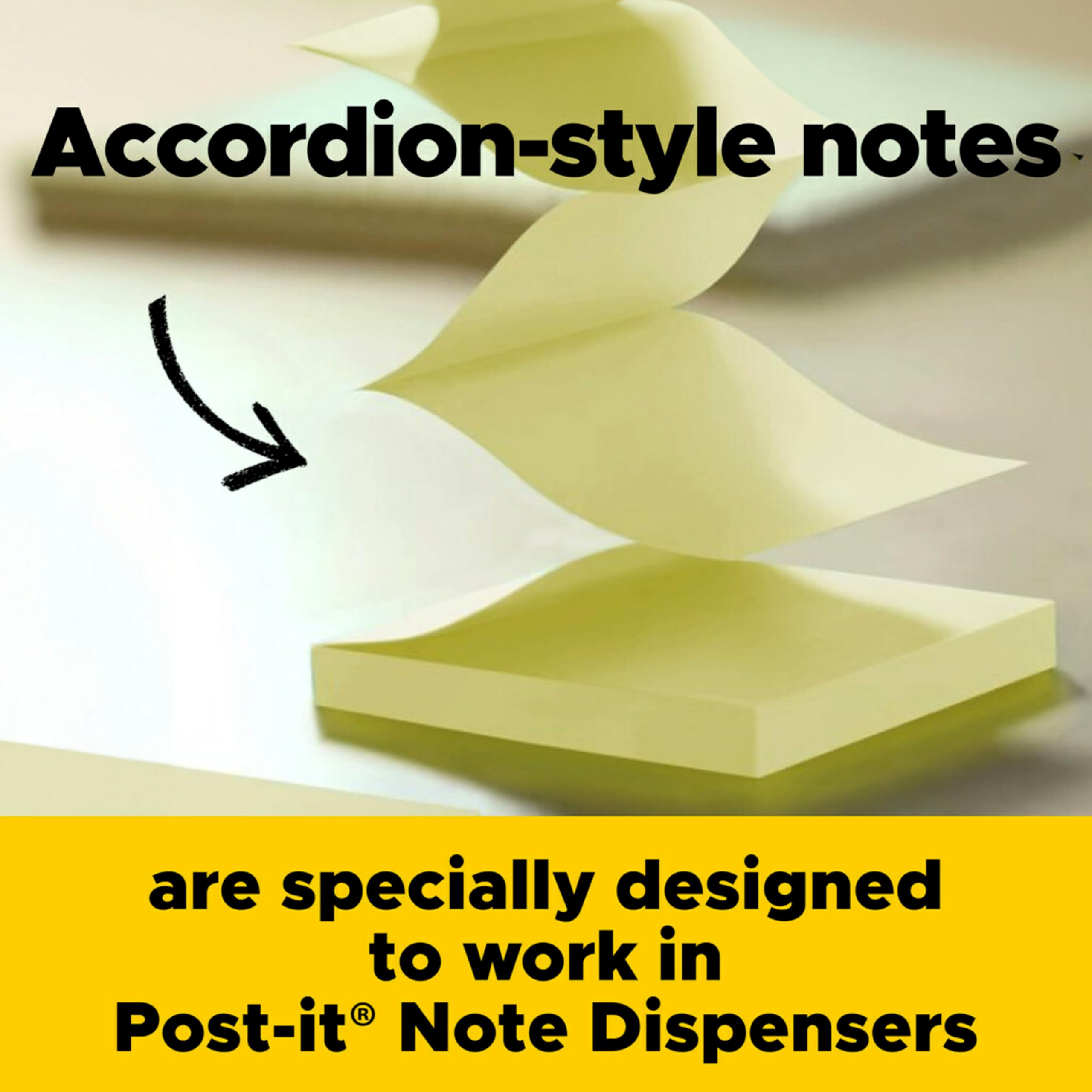 Post-it Pop-up Notes, 6 Sticky Note Pads, 3 x 3 in., School Supplies, Office Products, Accordion Sticky Notes Work with Pop-Up Note Dispenser, Beachside Café Collection