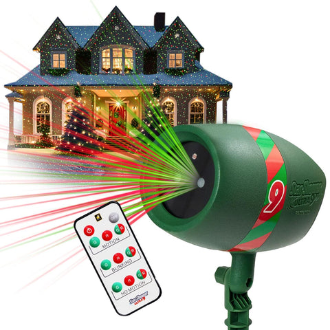 Star Shower Ultra 9 Outdoor Laser Light Show with Remote, AS SEEN ON TV, New 9 Unique Patterns, Showers Home w/Thousands of Lights, 3 Color Combinations, Motion or Still, Up to 3200 Sq Ft