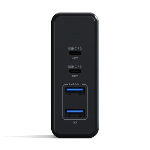 Satechi 108W Pro USB C PD Desktop Charging Station – 2 USBC PD & 2 USB A Ports, Compatible with 2025/2020/2019 MacBook Pro, 2020/2018 MacBook Air, M5/M1 iPad Pro/Air, iPhone 16 (Pro/Pro Max/Plus - US)