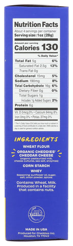 Cheddies, All Natural Protein Packed Cheddar Crackers, Cheddar Cheese, 4.2 Ounce, 6g Protein, Low Carb