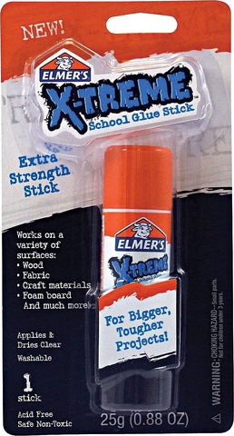 Elmer's X-TREME Extra Strength Washable School Glue Stick, 0.88 Ounces, Single Stick (E584)