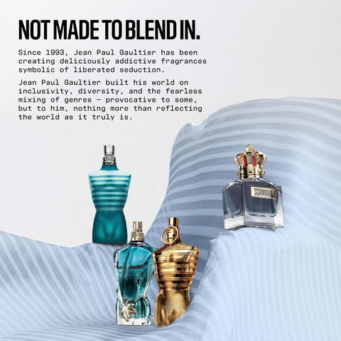 Jean Paul Gaultier Le Male Eau de Toilette - Long Lasting Amber Aromatic Cologne for Men with Fresh Mint, Lavender & Sensual Vanilla - Luxury Men's Cologne Spray, 4.2 oz