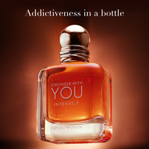 Armani Beauty - Stronger With You Intensely - Cologne for Men - Fougère Ambery Woody Men’s Fragrance - Pink Pepper, Lavender, Vanilla Notes - 3.3 Fl Oz