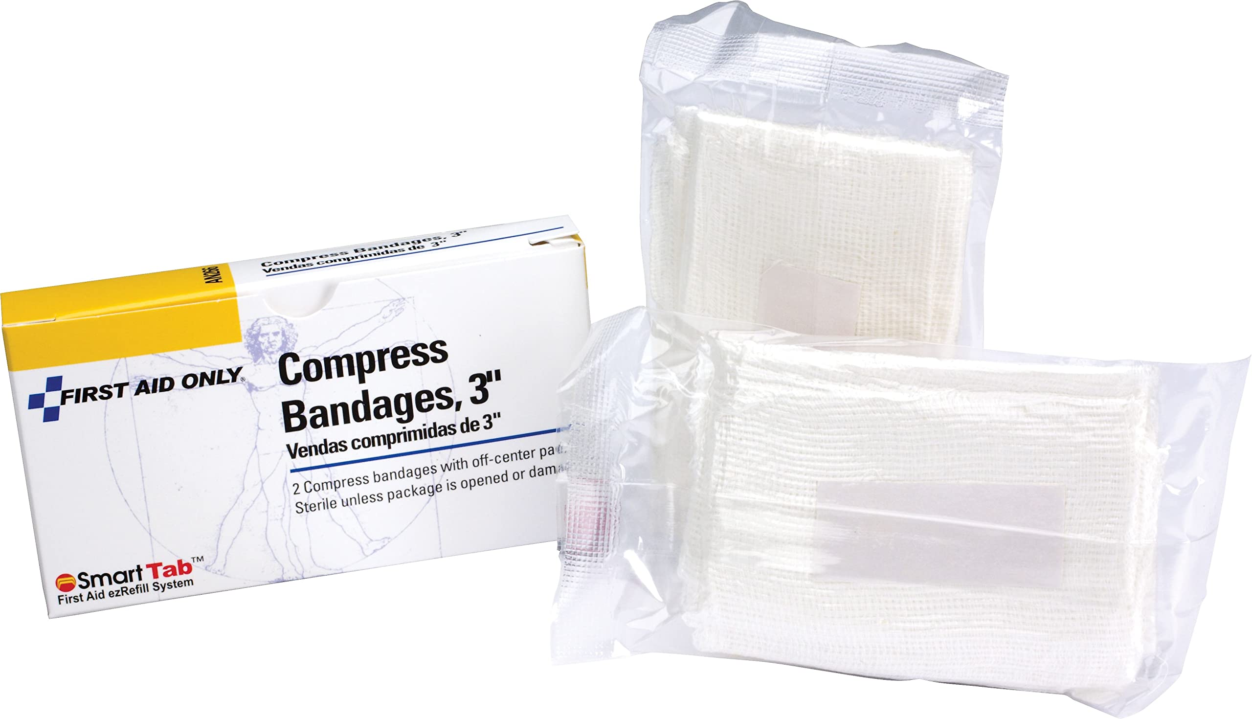 First Aid Only 2-005-001: 3" Hema-Flex Bandage Compress, 2