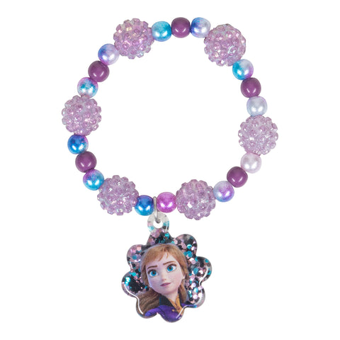 LUV HER Disney Frozen Girls Jewelry Set - Dress Up 3 Piece Toy Jewelry Box Set with Bead Necklace, Bracelet, and Ring - Frozen Play Accessories - Ages 3+