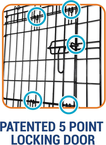 Precision Pet Products One Door Provalue Wire Dog Crate, 30 Inch, For Pets 30-50 lbs, With 5-Point Locking System