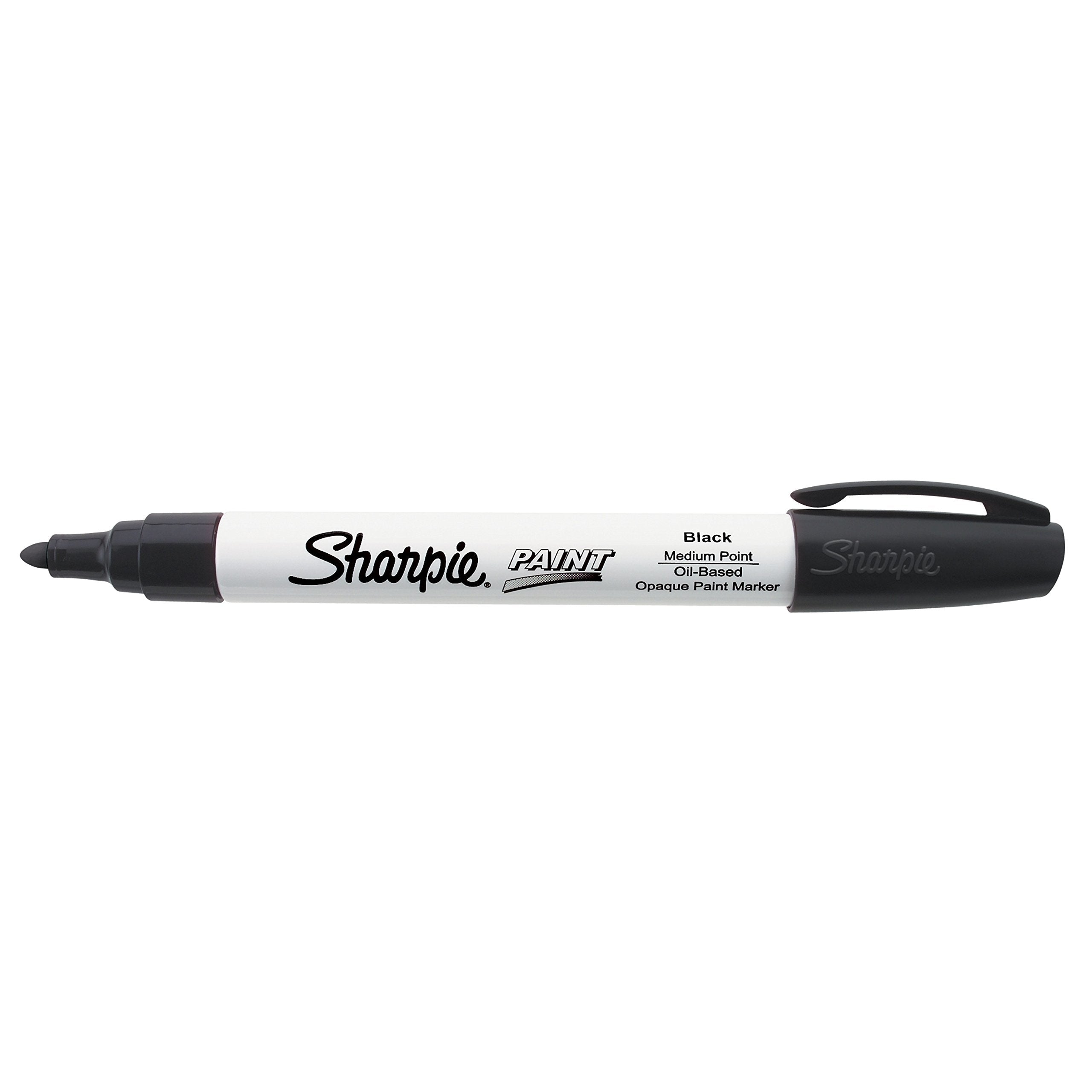 Sharpie Oil-Based Paint Marker, Medium Point, Black, 1 Count - Great for Rock Painting
