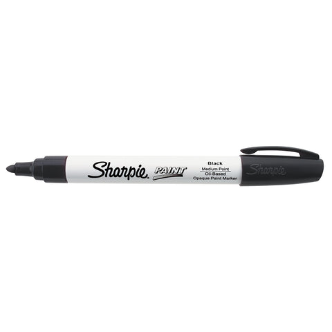 Sharpie Oil-Based Paint Marker, Medium Point, Black, 1 Count - Great for Rock Painting