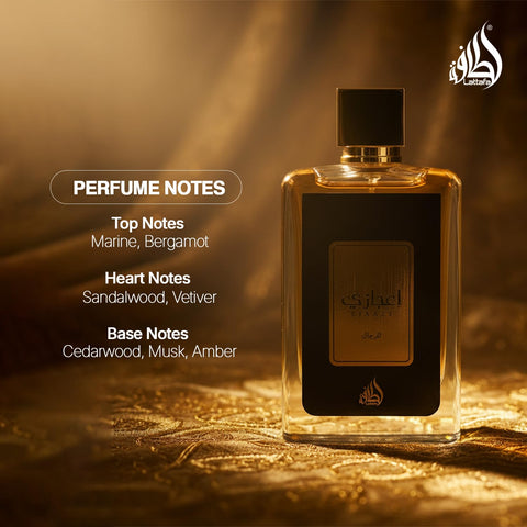 Lattafa Ejaazi for Men Eau de Parfum Spray, 3.4 Ounce
