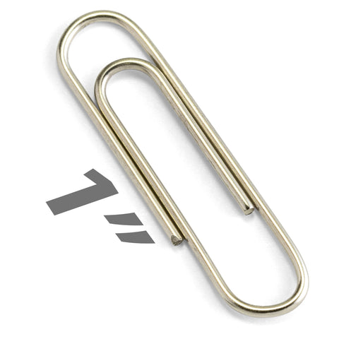 Officemate Small #3 Size Paper Clips, Silver, 200 in Pack (97219)